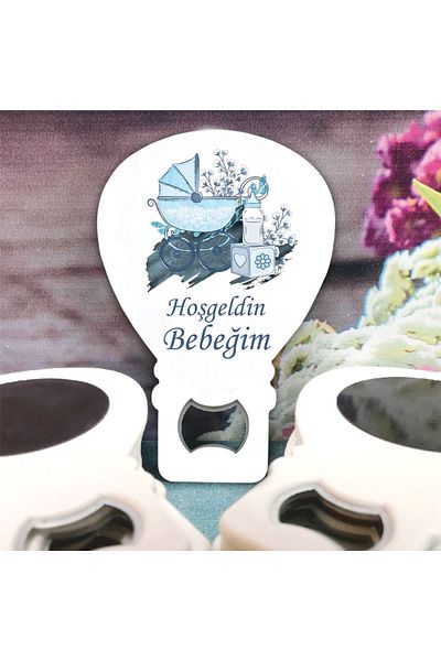 Ege ajans 10 Baby Stroller Patterned Balloon Opener Magnet