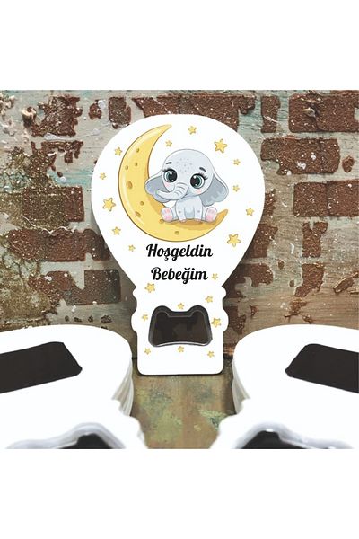 Ege ajans 10 Elephant Patterned Balloon Opener Magnet