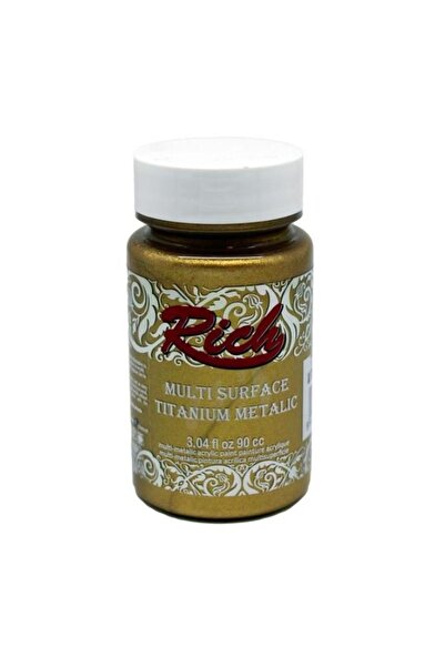 Rich Multi Surface Titanium 2524 Antik Altın Metalik Akrilik Boya 90 cc