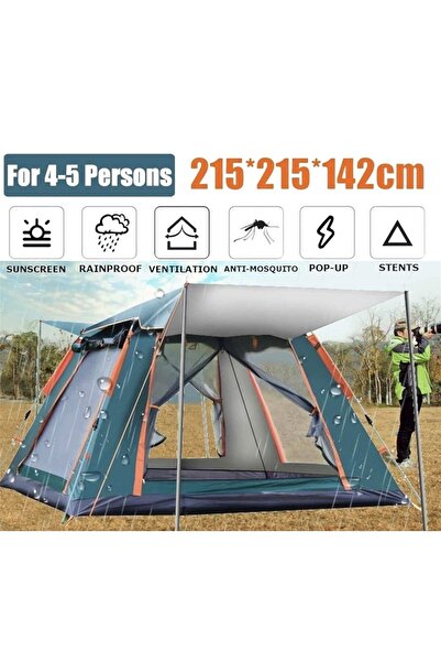 Bosile Tam Otamatik Tenteli 4 Kişilik Kamp Çadırı Portatif Anti-uv Yağmur Geç...