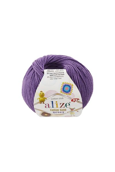 Alize Zedhobi Cotton Gold Hobby New 44 Purple Knitting Yarn