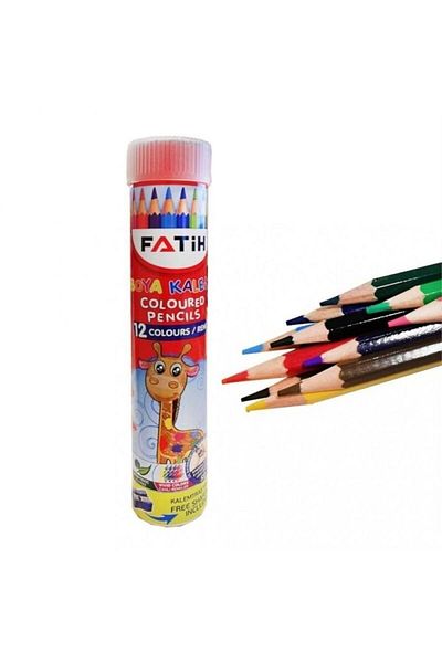 Fatih 12 Color Full Size Metal Tube - Dry Paint