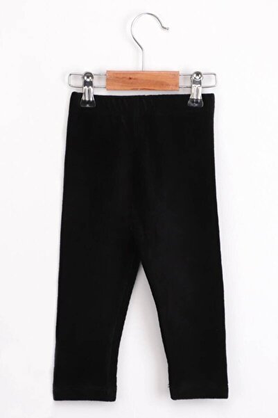 Timi Kids Baby Girl Black Velvet Tights 1-8 Years