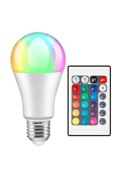 Cata Ct-4058 Uzaktan Kumandalı Rgb Led Ampul Beyaz Işık
