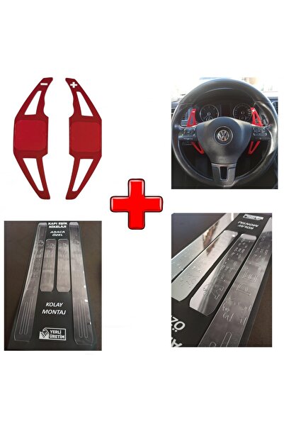 Lazer Store Peugeot 407 Uyumlu Kapı Eşiği Ve F1 Kulakçık Vites Kolu  Uyumlu