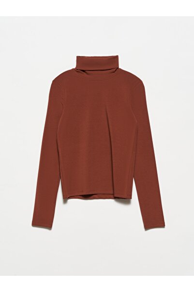 Dilvin 50167 Bluza sa rolkama-smeđa