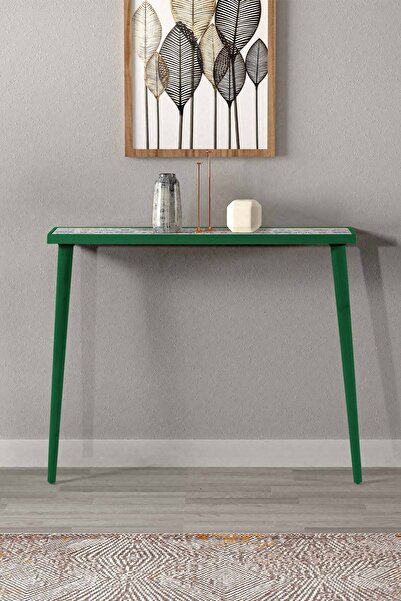 bluecape Esperanza 92x20cm Doğal Masif Ayaklı Yeşil Dresuar