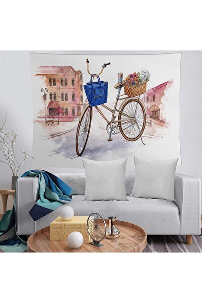 Generic Brand Husă decorativă de perete lavabilă pentru biciclete, rezistentă...