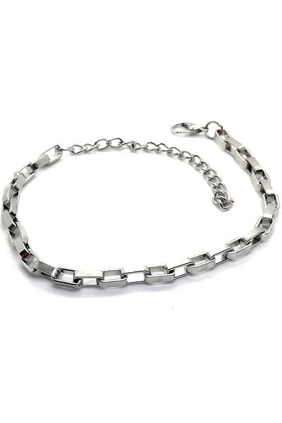Kusakli Unisex Cube Chain Gray Color Bracelet