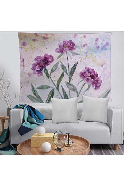 BAMBAŞKA MODA غطاء حائط مزخرف بنمط زهرة 9 قابل للغسل ومقاوم للبقع