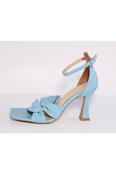Cudo Bebe Mavi Yumuşak Deri Topuklu Ayakkabı