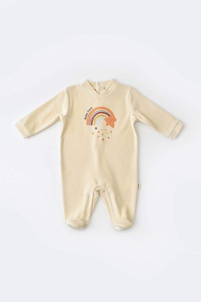 BabyCosy Star Velvet Footed Baby Jumpsuit