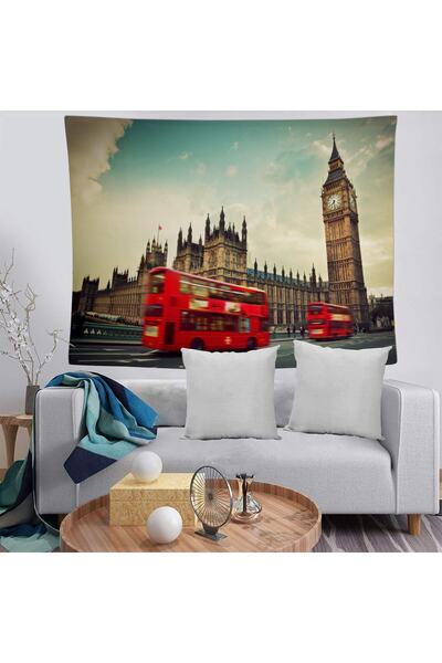 Generic Brand London, lavabil, rezistent la pete, husă decorativă de perete B...