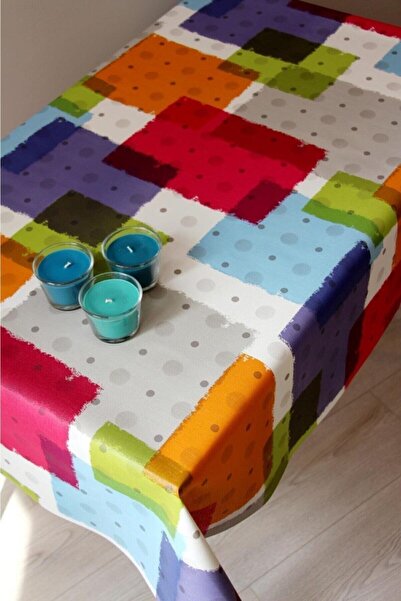 EFEMHOME مفرش طاولة مبطن من مادة PVC وقابل للمسح ومقاوم للبقع