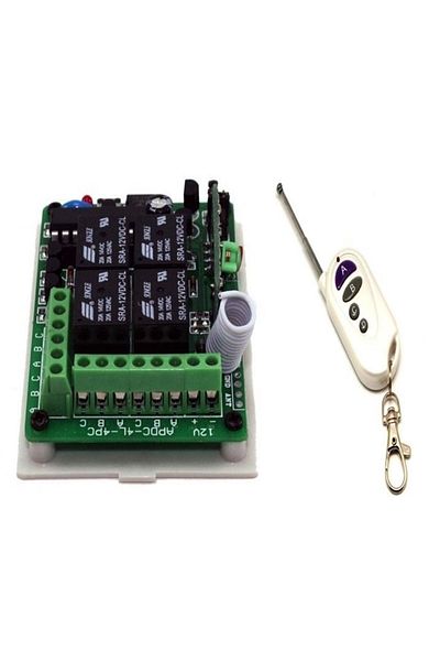 Arduino 12v 433mhz 4 Channel Wireless Controlled Relay Module with RF Receiver (boxed)