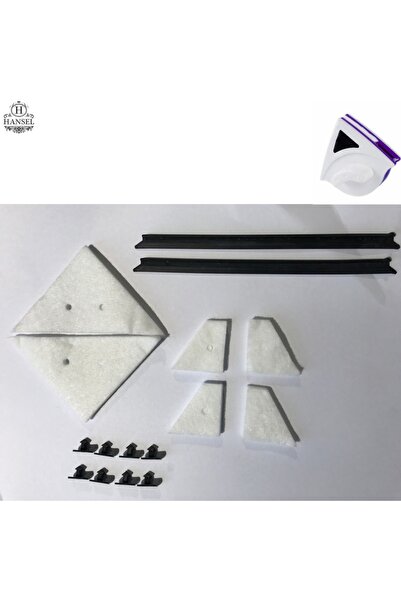Hansel Üçgen Tip Mıknatıslı Camsil Yedek Keçe Ve Lastik Aksesuarları 1 Takım