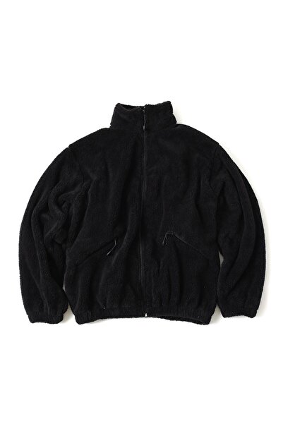 Be Original Ανδρικό βελούδινο φούτερ Oversize Μαύρο Χρώμα Casual Ρούχα με τσέπη με φερμουάρ