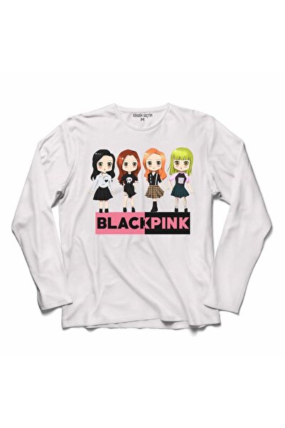 Kendim Seçtim Chibi Black Pink Blackpink Muzika Južna Koreja Majica dugih rukava