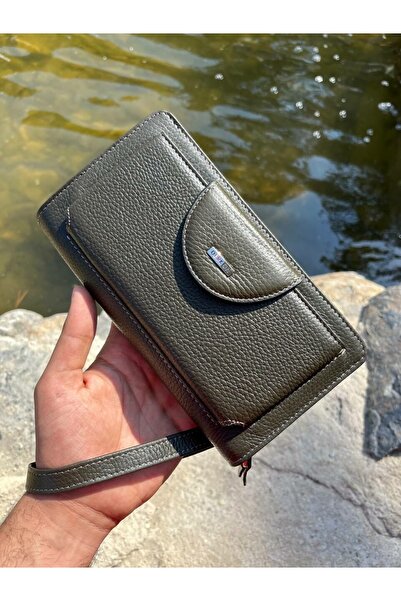 DERKON Πράσινο πορτοφόλι Oslo με θήκη τηλεφώνου και χειρός