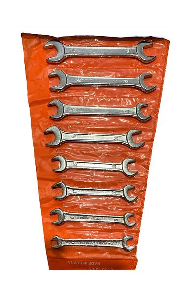 DAFS 8 Pieces Open Mouth Wrench Set 8 Pieces Two Mouth Straight 6-22 Wrench Set