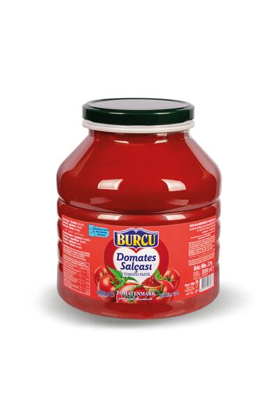 BURCU 3200 Gr. Ev Tipi Domates Salçası 32 Brix Sıcak Pet