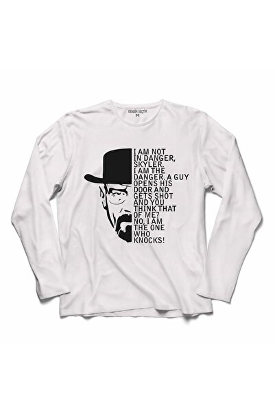 Kendim Seçtim Ανδρικό μακρυμάνικο μπλουζάκι White Breaking Bad Heisenberg Br ...