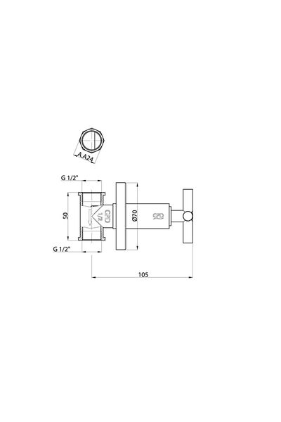 GPD Nino Concealed Intermediate Shut-Off Valve (Aak05)