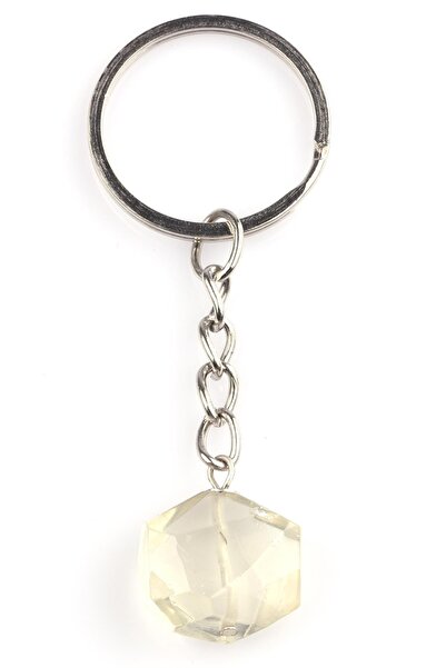 Alibaba Doğaltaş سلسلة مفاتيح من حجر الكوارتز الطبيعي بالليمون