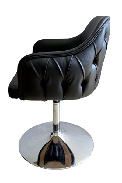 KamusalMarket Tepsi Ayaklı Bekleme Sandalyesi Kapitone Desenli Suni Deri