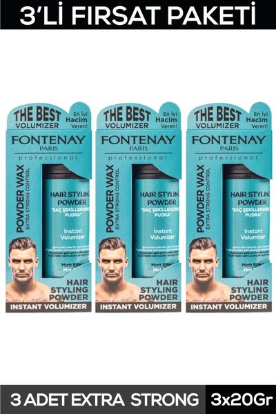 Fontenay Saç Şekillendirici Pudra Toz Wax Mat Effect 20gr X3