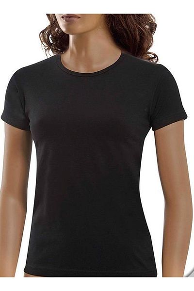 Şahin Pachet de 6 tricouri Lycra cu mânecă scurtă, negru 30251b