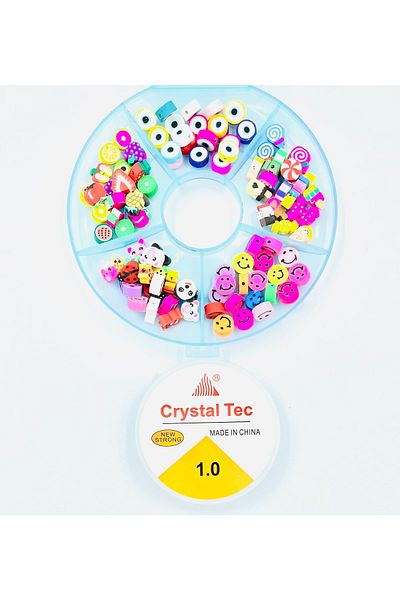 yiğit aksesuar 5 Model Boxed Fimo Figure Bead Jewelry Making Set