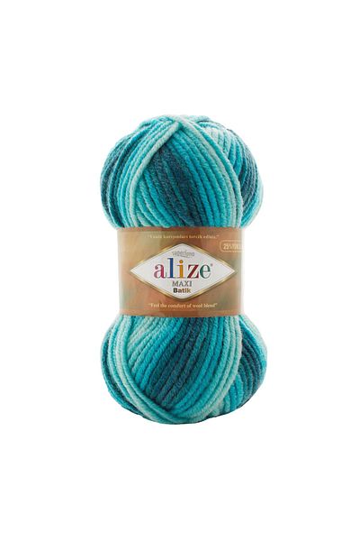 Alize Superlana Maxi Tie Dye Χοντρό Χειροποίητο Πλεκτό Σχοινί 7801