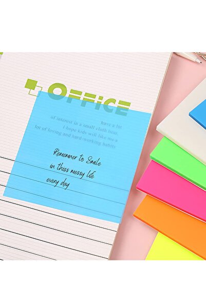 Vox Art Şeffaf Post-it Yapışkanlı Not Kağıdı 200 Adet 4 Renk