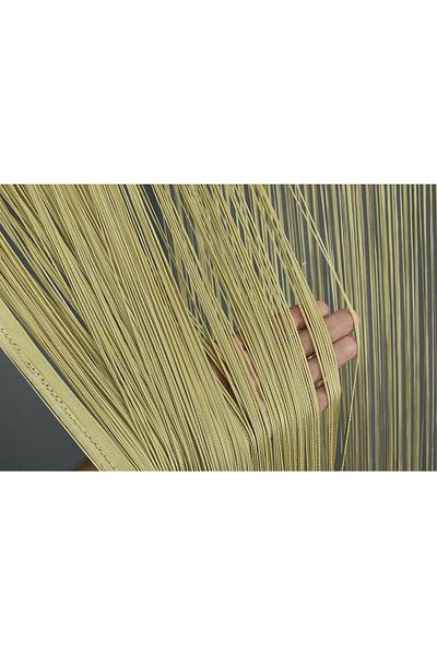 AKÇA TEKSTİL Rope Curtain Thin Chain Gold Color 300 X 280 Cm