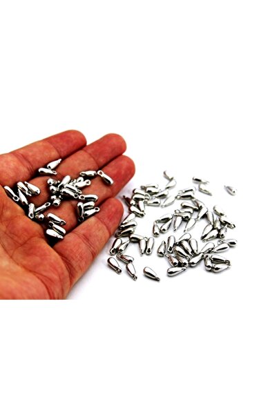 yfhobi 5 Gram ( 58-62 Adet ) - 10 Mm Nikel Kaplama Plastik Metalize Damla Bon...