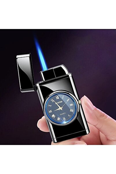 Genel Markalar Kişiye Özel Lüks Saatli Pürmüzlü Gazlı Çakmak