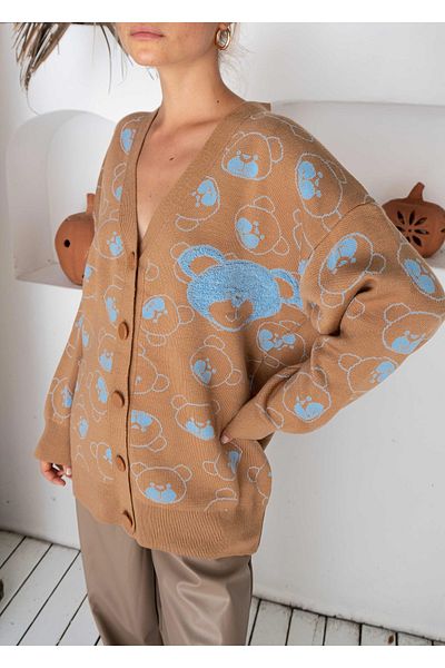 The All Brands Teddy Pattern Cardigan
