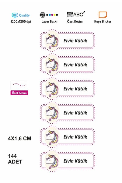 My Little Ponny - 01 Okul Etiketi - Kalem Etiketi-aysa-e08