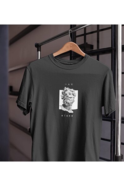 TROVE Tricou unisex alb-negru - 100% bumbac, obiect vechi din epoca mitologie...