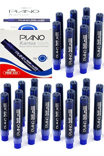 Mahi Max Piano Byb Tüm Kartuşlu Tahta Kalemi Markalarına Uyumlu 36'lı Mavi Ka...