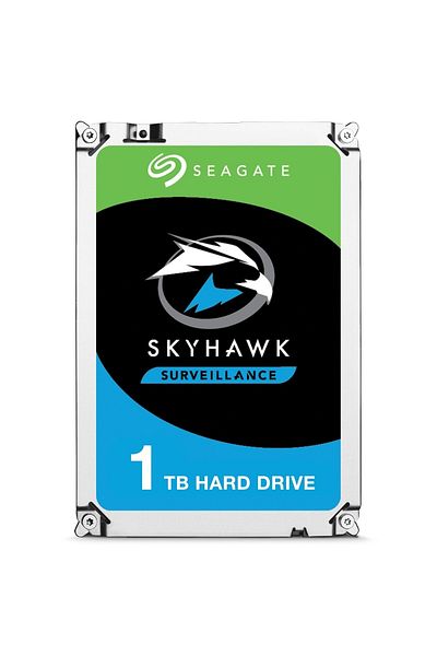 Seagate محرك الأقراص الصلبة SKYHAWK سعة 1 تيرابايت SATA3 - 5900 دورة في الدقيقة، 64 ميجابايت، أمان 24/7