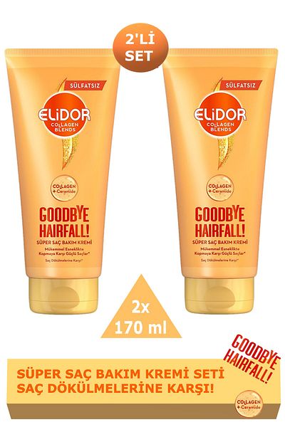 Elidor Sulfate-Free Collagen Blends Hair Care Cream - Goodbye Hairfall 2 Pieces