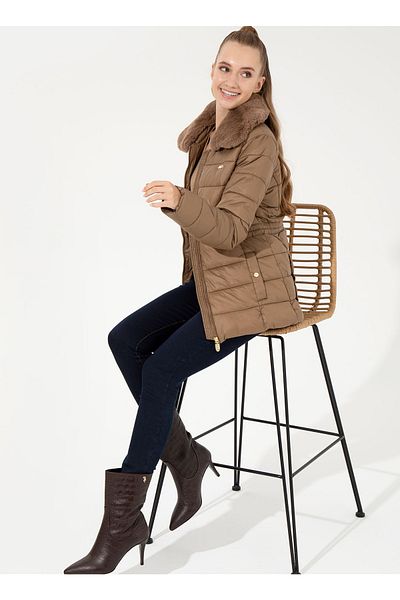U.S. Polo Assn. Palton de damă mustar Paz22k
