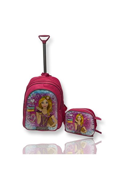 Zirve School Bag with Wheels and Squeegee