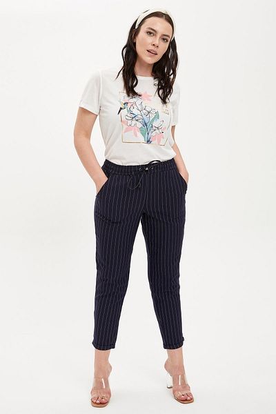 DeFacto Relaxed Cut Stretch Waist Trousers
