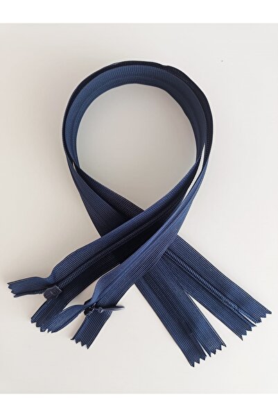 fabricorg 45 cm 2 Hidden Zippers (Dark Blue)