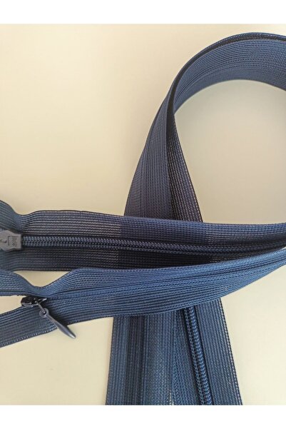 fabricorg 45 cm 2 Hidden Zippers (Dark Blue)