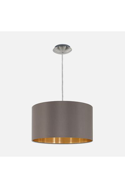 Eglo 31603 "Maserlo" 38 cm Diameter Steel Nickel Matte Pendant Lamp Chandelier