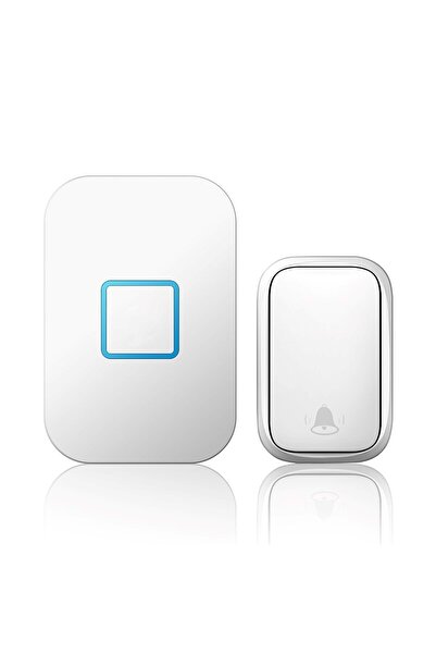 HyMark Su Geçirmez Beyaz Kablosuz Pil Gerektirmeyen Kapı Zili